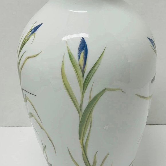 1980 Franklin Porcelain The Meadowland Bird Vase by Basil Ede Limited 11.5" - Picture 4 of 9